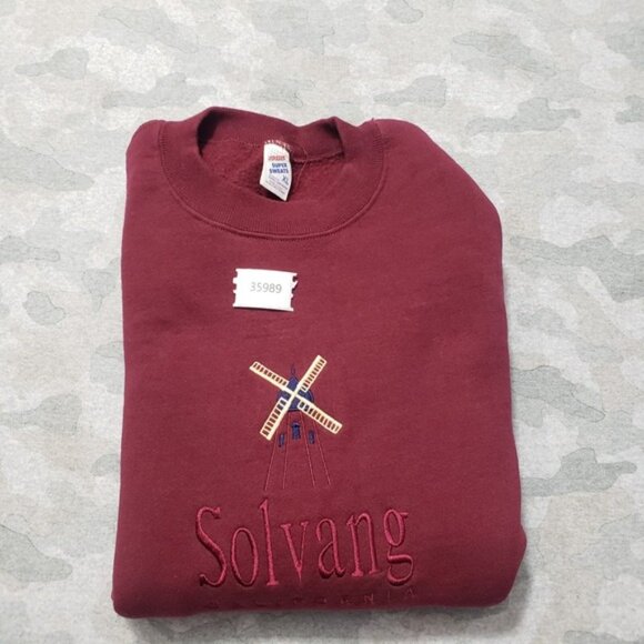 Vintage Destination Sweatshirt Mens XL Red Pullover Long Sleeve Made In USA - Picture 9 of 9